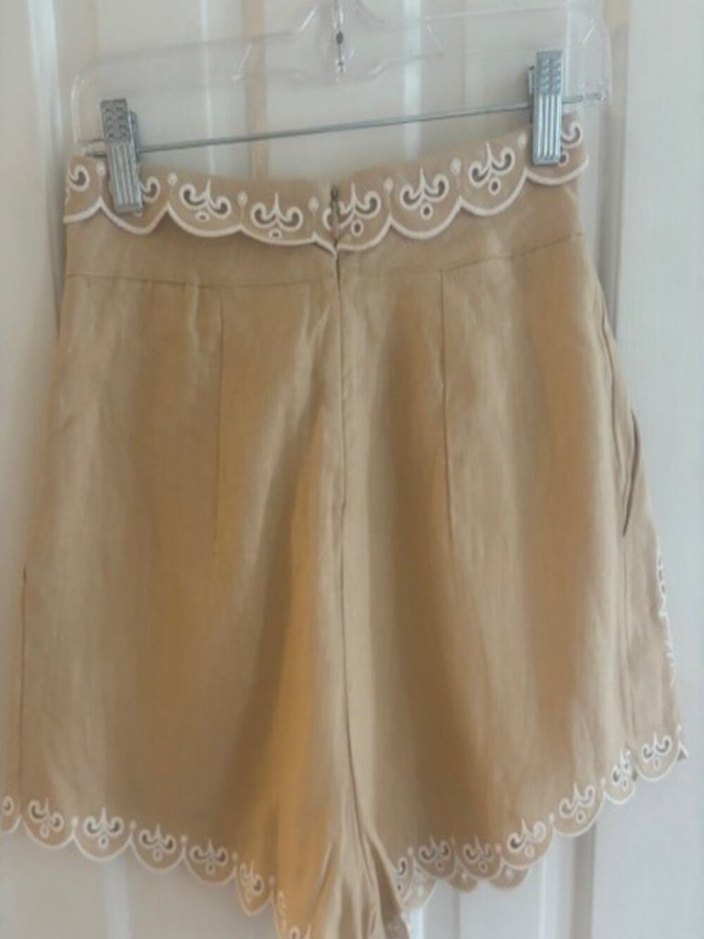 FARM Rio Tan Shorts with White Embroidered Trim - Picture 2 of 7